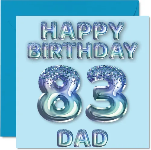 Miniatura 139 de Stuff4 Tarjeta de primer cumpleaños para niños, globo de fiesta con purpurina azul, tarjetas de feliz cumpleaños para niño de 1 año, nieto, hijo, 57
