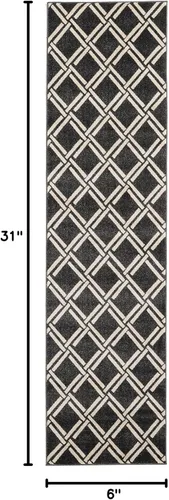 Miniatura 123 de Unique Loom Trellis Collection - Alfombra geométrica moderna azul marino (9 pies x 12 pies)