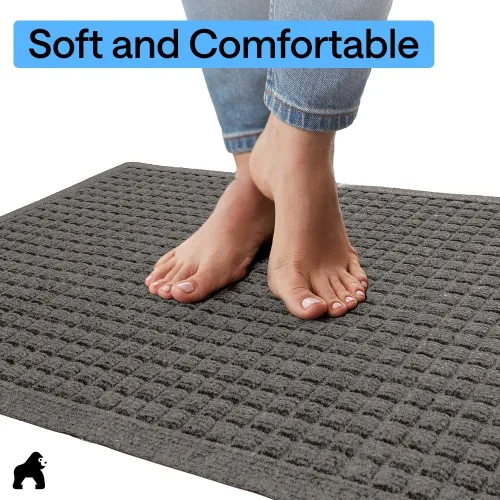 Miniatura 7 de GORILLA GRIP® HydroABSORB - Tapete ultra absorbente para puerta delantera y entrada exterior, atrapa la suciedad y la humedad, tapete de bienvenida