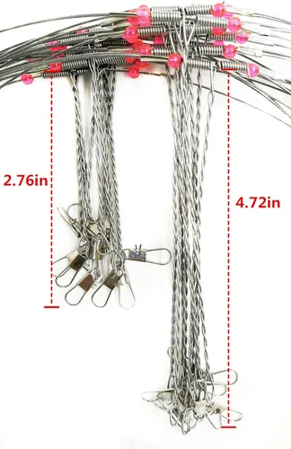 Miniatura 3 de Fishing Wire Leaders for Bottom Rigs: 10pcs 1/2/3 Arm Saltwater Hi-Low Rig Leaders with Swivels Snap for Trolling Pier Surf Fishing Tackle - Arm