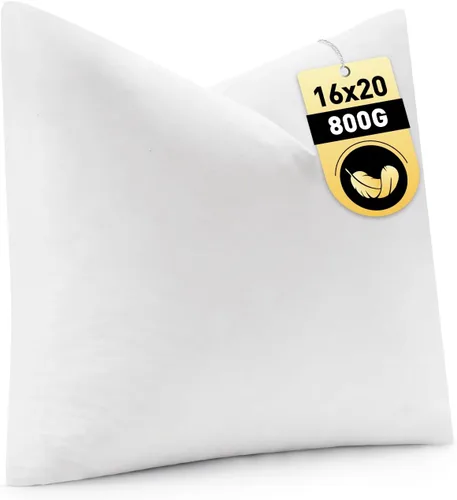 Miniatura 12 de MIULEE - Relleno de almohada de 12x16 pulgadas con plumas y plumón, almohada esponjosa y cómoda con tela de algodón para cama, sofá y sillón