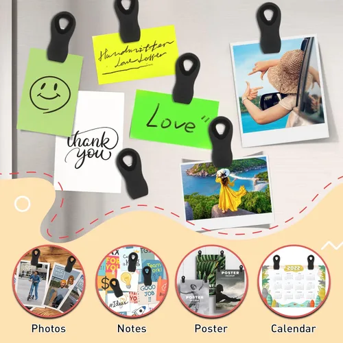 Miniatura 5 de Paquete de 12 clips de chips, clips magnéticos para bolsas para paquetes de alimentos, accesorios de RV, clip de cocina con imán para refrigerador