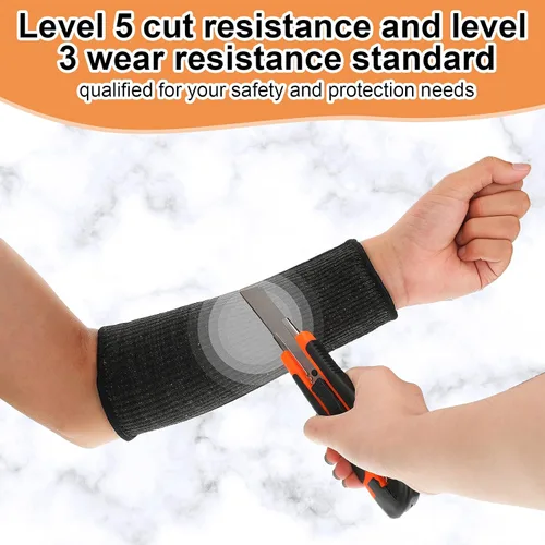 Miniatura 4 de Neer 4 pares de mangas protectoras para brazos para piel fina, anticortes, resistentes a las quemaduras, funda para antebrazo para construcción