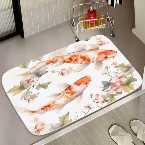 Miniatura 12 de Alfombra de baño de terciopelo coral con diseño náutico de tortugas marinas, animales de playa, tapete de ducha antideslizante para baño de océano
