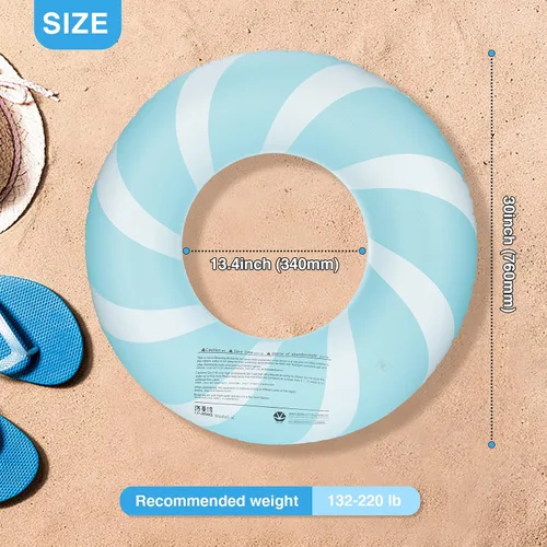 Miniatura 5 de Bestrip Pool Floats Adult Size for Kids Age 8-12 Adults Inflatable Floats Swimming Ring Toys Beach Pool Party Lake Use