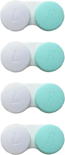 Miniatura 11 de Paquete de 4 Estuches para Lentes de Contacto a Granel Caja Contenedor de Remojo y Almacenamiento (Negro)