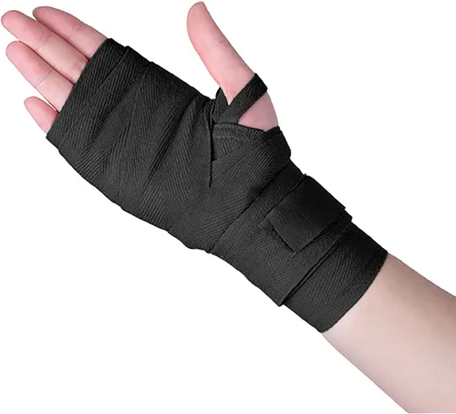 Miniatura 6 de 2 piezas de boxeo vendaje elástico de compresión para muñeca, guantes interiores de entrenamiento para artes marciales, kickboxing, muay thai