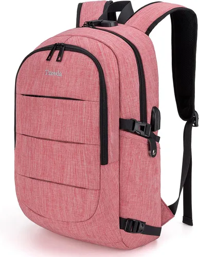 Miniatura 26 de Tzowla, mochila de viaje de negocios para computadora portátil de 15,6 a 17,3 pulgadas para mujeres, hombres y para regalar, A-Negro