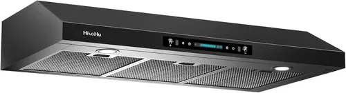 Miniatura 9 de HisoHu Campana extractora de gabinete de 30 pulgadas bajo conductos con 1200 CFM, campana de escape de cocina con detección de gestos de 4