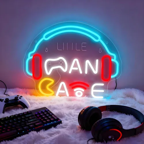 Miniatura 17 de Letrero de neón con texto en inglés «Happy Music» para decoración de pared, letras iluminadas para negocios, letreros de fiesta de cumpleaños