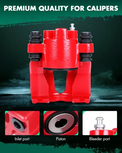 Miniatura 4 de SCITOO Pinza de freno trasera derecha sin soporte 18-4679 rojo compatible para Ford 1997-2004 para Lincoln 1998-2010