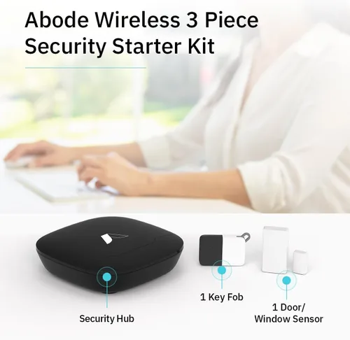 Miniatura 2 de Abode Kit de seguridad inalámbrica de 3 piezas, expandible para proteger todo tu hogar, fácil instalación de bricolaje, monitoreo profesional