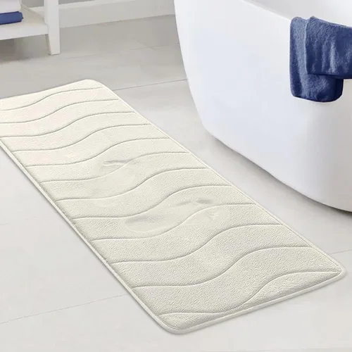 Miniatura 28 de Flamingo P Alfombra de Baño de Espuma Viscoelástica Tapetes de Baño Alfombra Antideslizante Absorbente de Agua para Ducha, 24x17 pulgadas, Verde Aqua