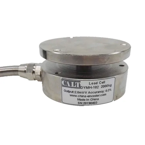 Miniatura 10 de medida instantánea φ25 de la fuerza de impacto del sensor plano de la célula de carga de la caja de membrana 1,102.3 lbs