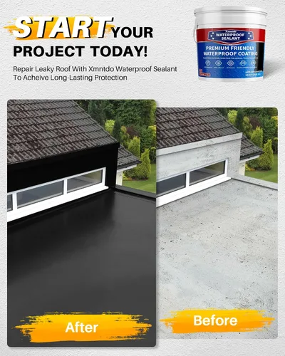 Miniatura 2 de Pintura de poliuretano impermeable negra, 1 galón, revestimiento sellador impermeable para techos planos y metálicos, fundaciones, concretos
