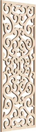 Miniatura 171 de Eveline - Paneles decorativos de pared de madera con calado, 13 3/8 pulgadas de ancho x 34 3/8 pulgadas de alto x 3/8 de alto, roble rojo rojo