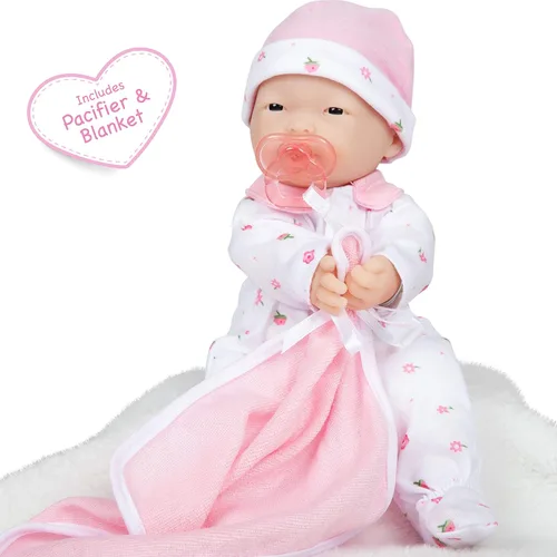 Miniatura 5 de Muñeco JC Toys, La Baby, 11 pulgadas, cuerpo blanco lavable, muñeca para niños de 18 meses en adelante, Asiatico Rosa Asiático