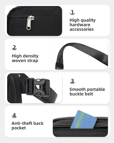 Miniatura 7 de Cinturones de moda para mujeres y hombres, A-Negro, Deportes