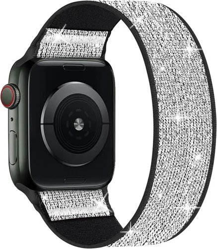Miniatura 29 de Correa elástica de nailon para Apple Watch, de 1.49, 1.57, 1.61, 1.65, 1.73, 1.77 y 1.772 pulgadas, deportiva, trenzada, Ultra iWatch Serie 8 7 SE 6