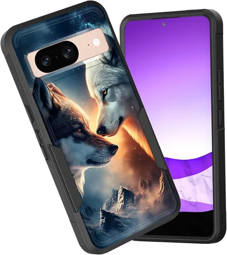 Miniatura 57 de Funda para Pixel 6A, funda híbrida de doble capa resistente a prueba de golpes de policarbonato duro de silicona suave TPU para Google Pixel 6A