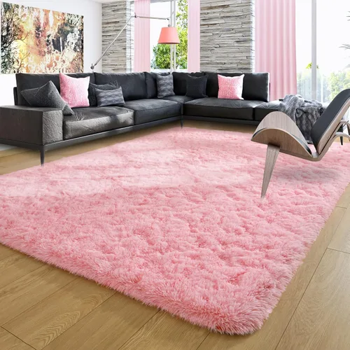 Miniatura 40 de Ompaa Alfombra esponjosa, alfombra mullida súper suave para dormitorio, sala de estar, alfombra grande de felpa de 6 x 9 pies, alfombra de pelo