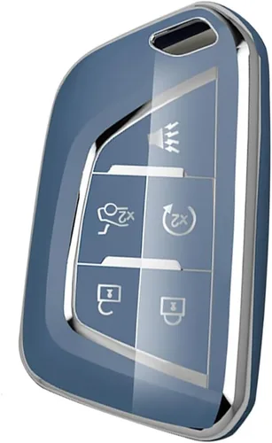 Miniatura 7 de ontto Funda para llave de coche para Cadillac 2020 en adelante, elegante funda para llave a distancia inteligente, funda para llave de TPU suave