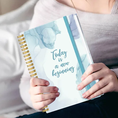 Miniatura 6 de Heveboik Cuaderno en blanco A5 - Cuaderno de papel en blanco de 70 hojas/140 páginas, papel blanco grueso de 100 GSM, diario en espiral en blanco