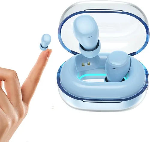Xmenha Mini auriculares invisibles pequeños Bluetooth para dormir para orejas pequeñas, de perfil bajo, pequeños, ocultos, discretos, más pequeños