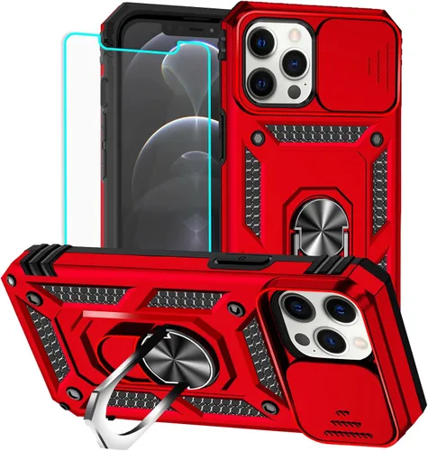 Miniatura 51 de HNHYGETE Funda para iPhone XR con protector de pantalla HD: [grado militar de 20 pies probada en caídas] Funda protectora para cámara deslizante a