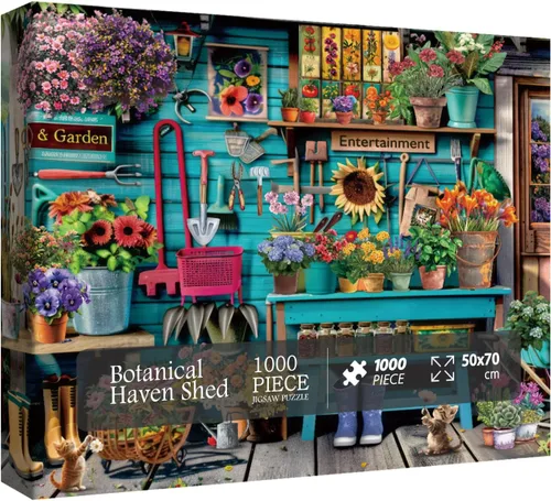 Rompecabezas de jardín de plantas de flores de 1000 piezas para adultos, rompecabezas de jardín natural de primavera, rompecabezas de cabina