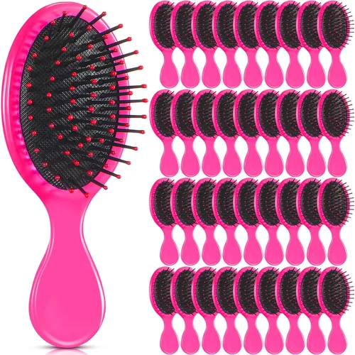 Miniatura 9 de Paquete de 36 mini cepillos desenredantes para desenredar chorros para niños pequeños, cerdas suaves, cepillo de viaje para mujeres y niñas