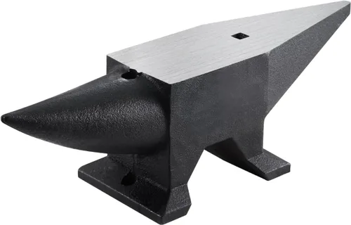 Miniatura 17 de VEVOR Yunque de cuerno único, yunque de acero de 22 libras para herrero a la venta, herramientas de acero forjado con agujero redondo y cuadrado