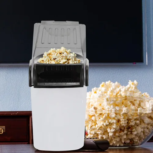 Miniatura 8 de PRETYZOOM Pequeña máquina de palomitas de maíz para uso doméstico, portátil, ligera, eléctrica, para cocina, dormitorio, oficina