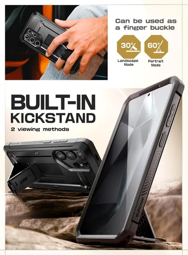 Miniatura 4 de SUPCASE Funda para Samsung Galaxy S24 Ultra con soporte, [Unicorn Beetle Pro] [2 marcos frontales]