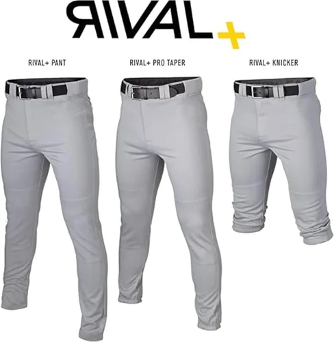 Miniatura 5 de Easton Rival+ Pantalón de béisbol de largo completo, ajuste semirrelajado, tallas para adultos, unicolor o ribeteados