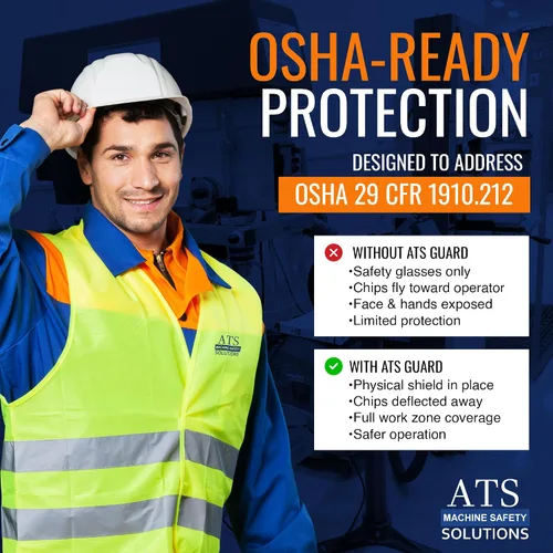 Miniatura 7 de ATS UGS-1 - Kit de protector de ojos para amoladora de banco Protectores de seguridad compatibles con OSHA para amoladoras de calvor de 6 y 7