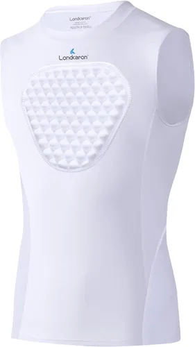 Miniatura 7 de Youth Elite - Camiseta deportiva con protector de pecho, acolchado en el pecho para béisbol, fútbol y sóftbol