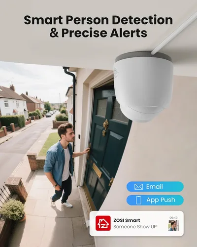 Miniatura 3 de ZOSI Cámara IP PoE complementaria C220 de 4MP QHD 2.5K para exteriores, cámara de vigilancia de 1440p para exteriores al sistema de seguridad