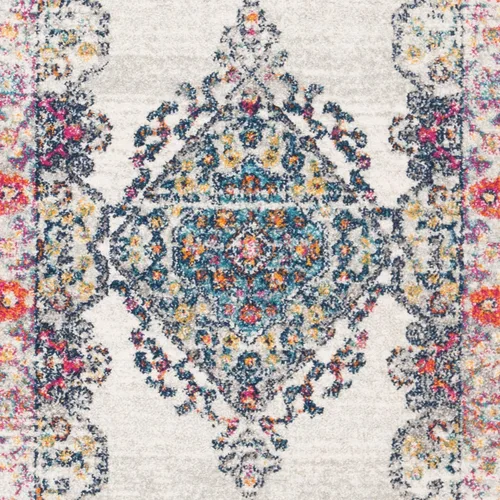 Miniatura 7 de SAFAVIEH Evoke Collection EVK250A - Alfombra de pasillo, 2 pies 2 pulgadas x 7 pies, color crema y fucsia, diseño oriental Shabby chic, no desprende