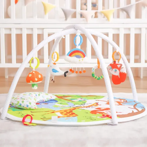 Miniatura 6 de ibabejoy - Tapete de juego de actividades para recién nacidos a niños pequeños, desarrollo de habilidades sensoriales y motoras basado