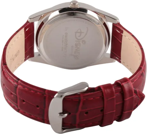 Miniatura 2 de Disney Reloj de cuarzo analógico redondo con purpurina para adultos, Rojo