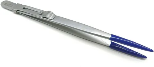 Pinzas de punta de PVC con bloqueo de punta fina de goma suave con punta deslizante de 6-1/4 "Pinzas/herramienta de joyería/puntas de pinzas tienen