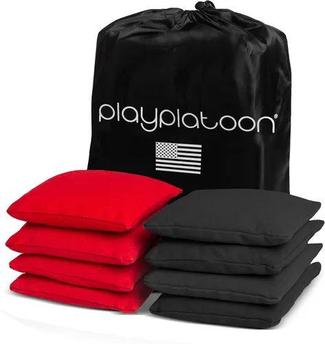 Miniatura 22 de Play Platoon Bolsas de Cornhole Resistentes a la Intemperie - Juego de 8 Bolsas de Frijoles Reglamentarias para Lanzar - Tamaño y Peso Profesional