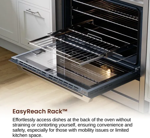 Miniatura 8 de Rangaire RRG241TS Cocina de Gas de 24" con Temporizador - Acero Inoxidable, Quemadores Sellados, Ventilador de Convección, Estantes de Fácil Alcance