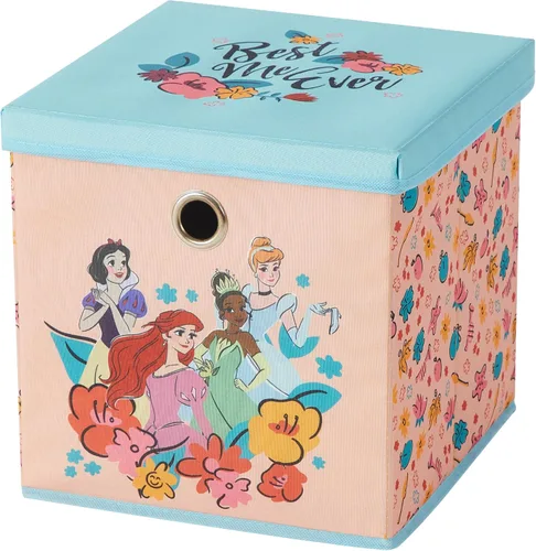 Miniatura 11 de Idea Nuova Bluey Cubo de almacenamiento de tela plegable, contenedor organizador de 10 pulgadas con tapa para dormitorio, sala de juegos y armario