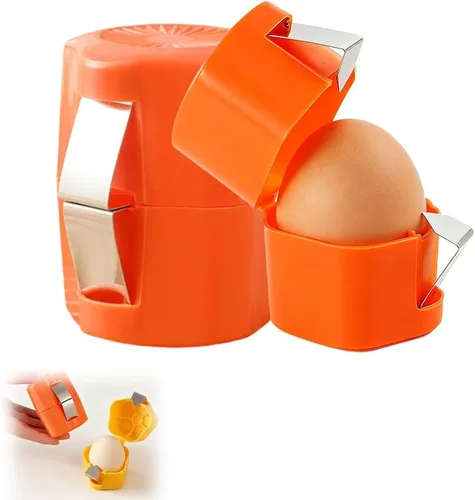 Miniatura 8 de 2 abridores de cáscaras de huevo, herramienta de corte de galletas de huevo 2026 para huevos duros, separador de huevos de mano para huevos crudos