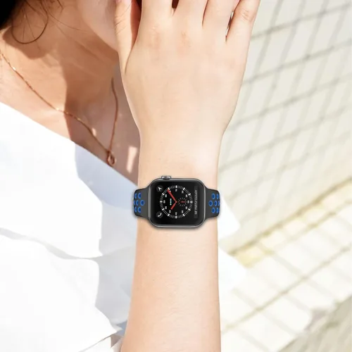 Miniatura 4 de Compatible con correa de reloj de 40 mm, 38 mm, 41 mm, 42 mm, 44 mm, 45 mm, 49 mm para hombres y mujeres, correa de repuesto deportiva transpirable