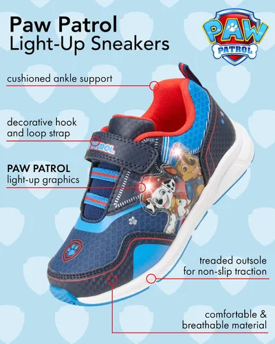Miniatura 2 de Nickelodeon Zapatillas deportivas de Paw Patrol para niños Chase and Marshall con luz para correr (niño pequeño)