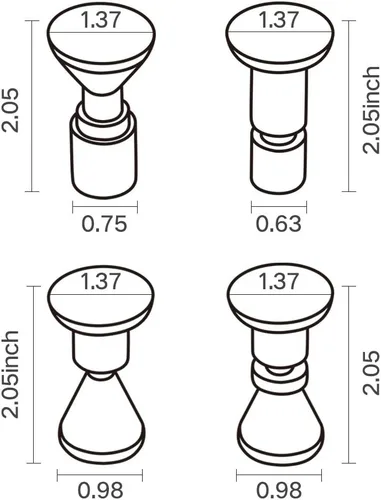 Miniatura 8 de TECI Ganchos dorados de latón macizo (paquete de 2) resistentes montados en la pared. Perfecto para bolsos, abrigos, sombreros, bolsos, mochilas