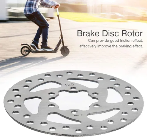 Miniatura 4 de Disco de freno de 120, disco de freno eléctrico de acero inoxidable Patineta Rotor Pad Scooter eléctrico Disco de freno Piezas de repuesto 34